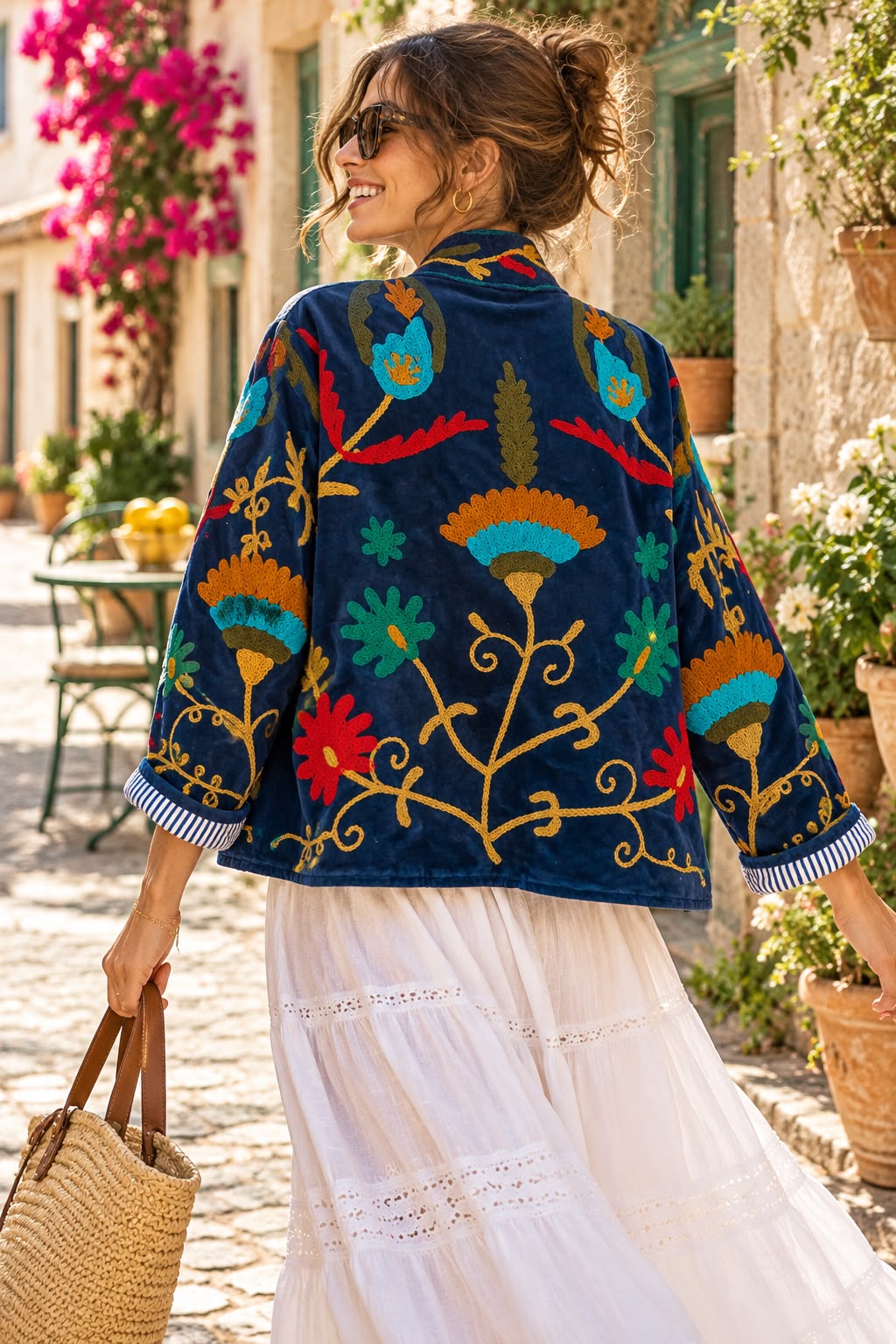 Midnight Harvest Embroidered Velvet Jacket