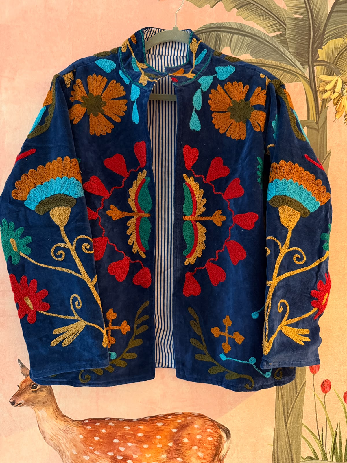 Midnight Harvest Embroidered Velvet Jacket