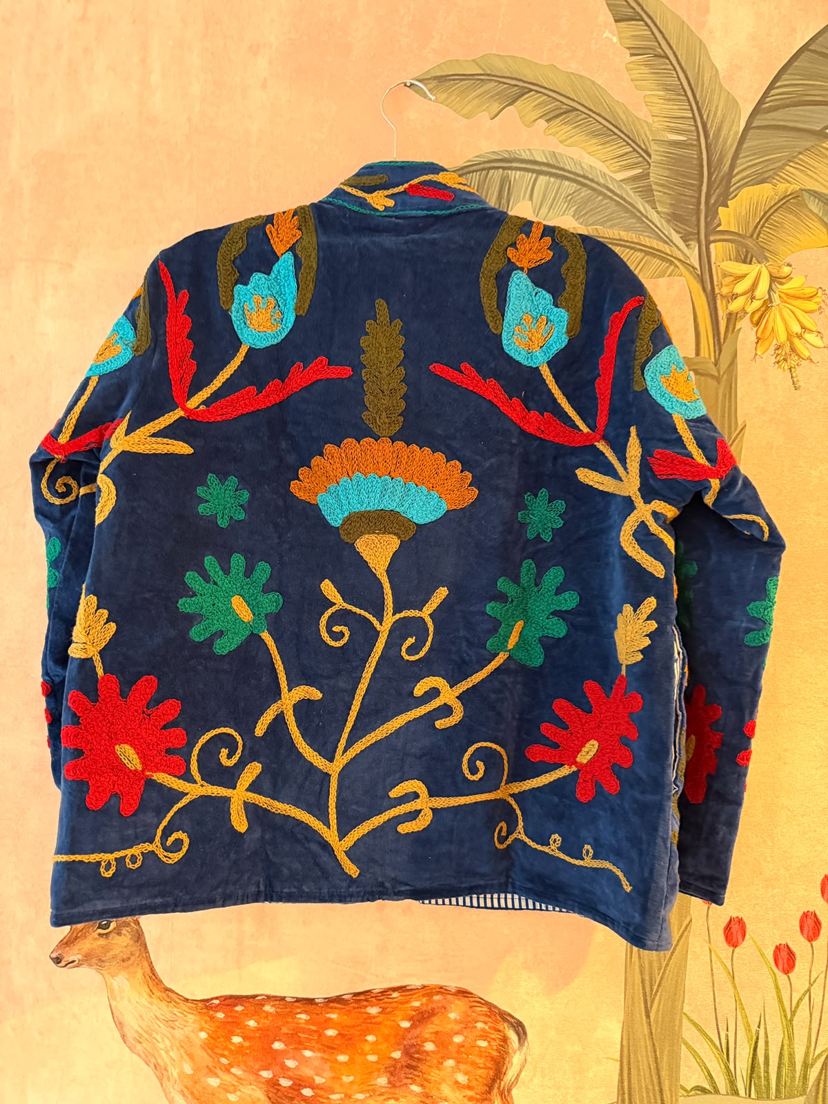 Midnight Harvest Embroidered Velvet Jacket