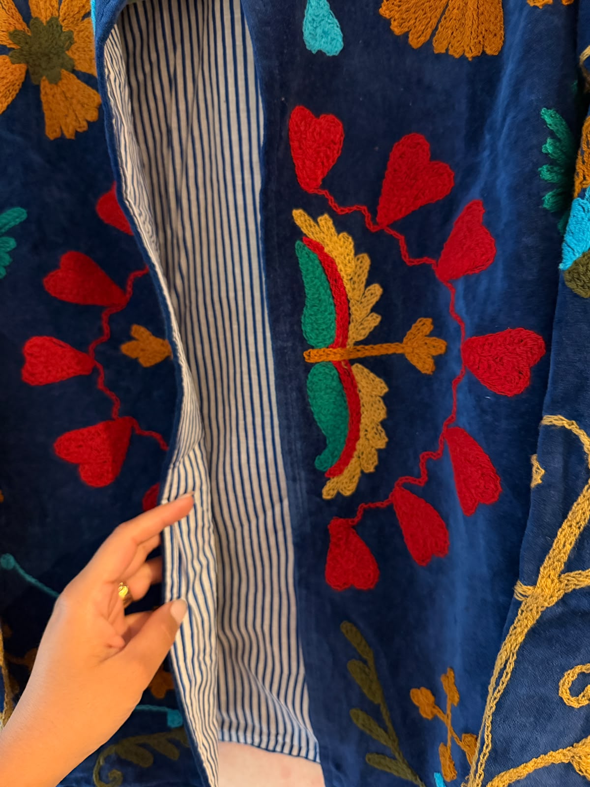 Midnight Harvest Embroidered Velvet Jacket