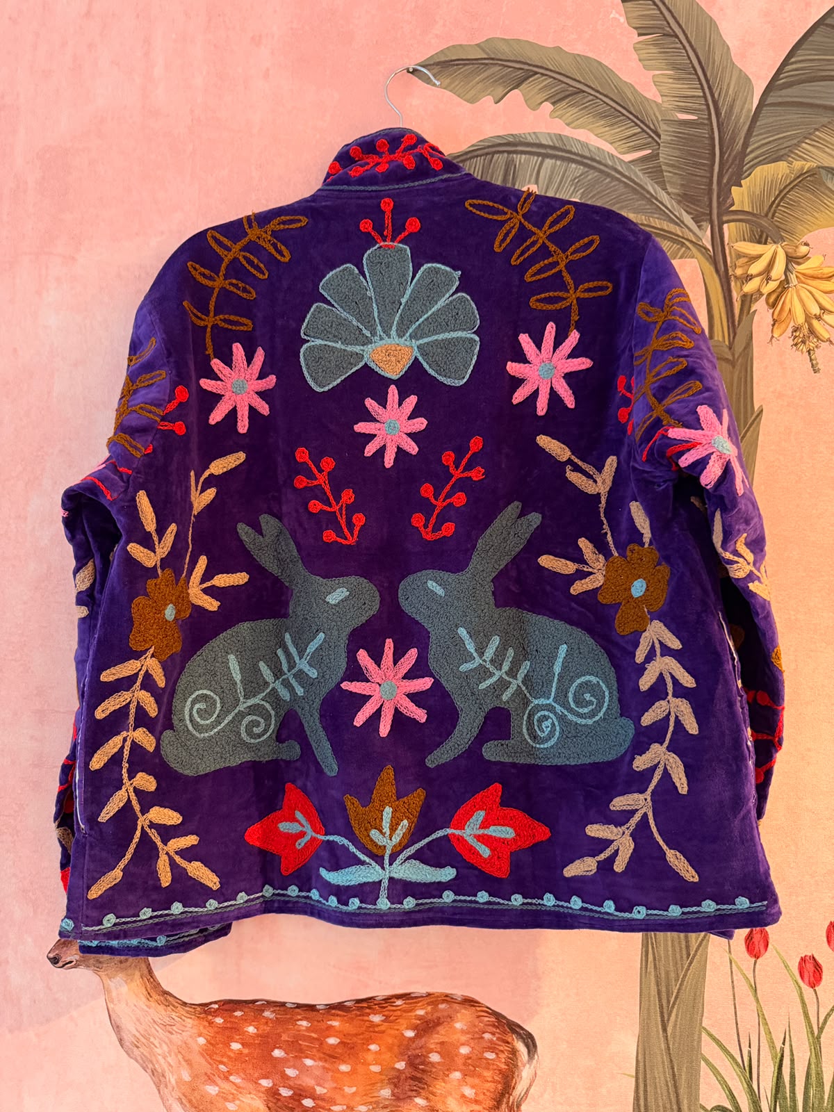 Purple Hare Folk Embroidered Jacket