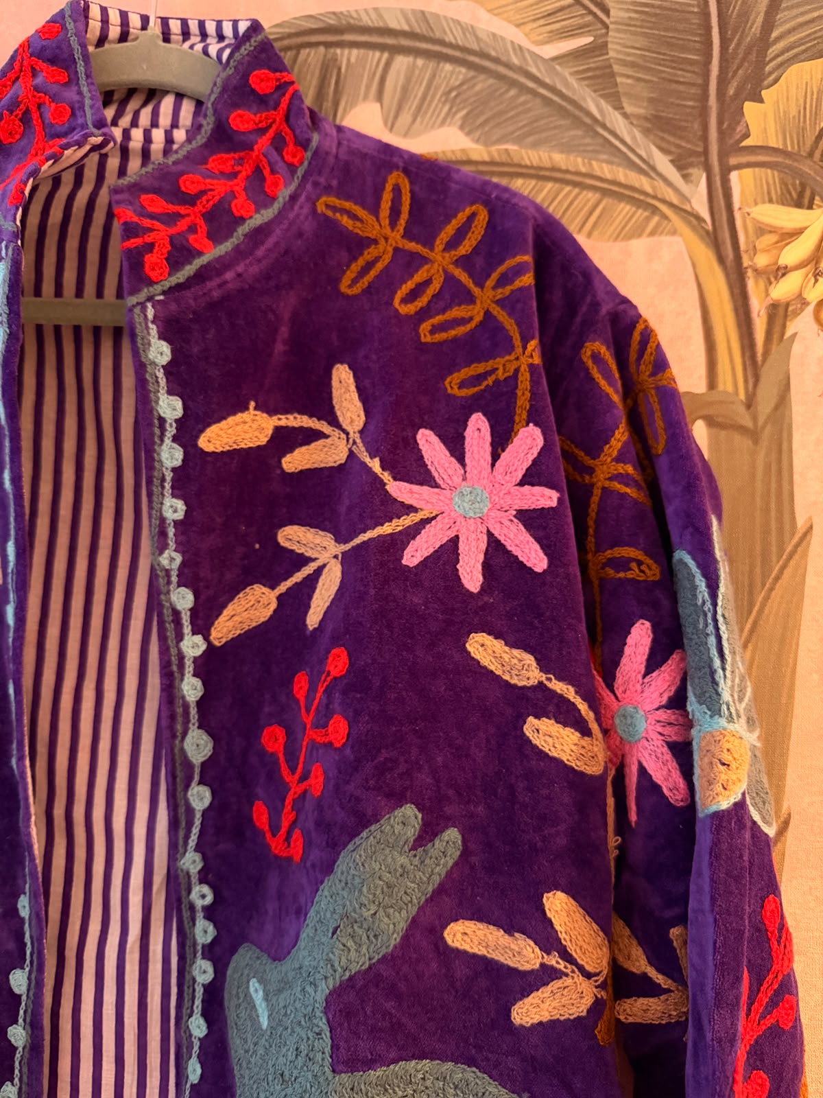 Purple Hare Folk Embroidered Jacket