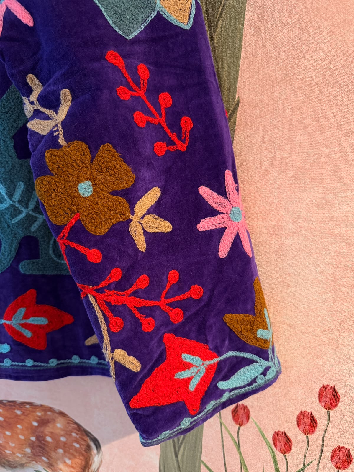 Purple Hare Folk Embroidered Jacket