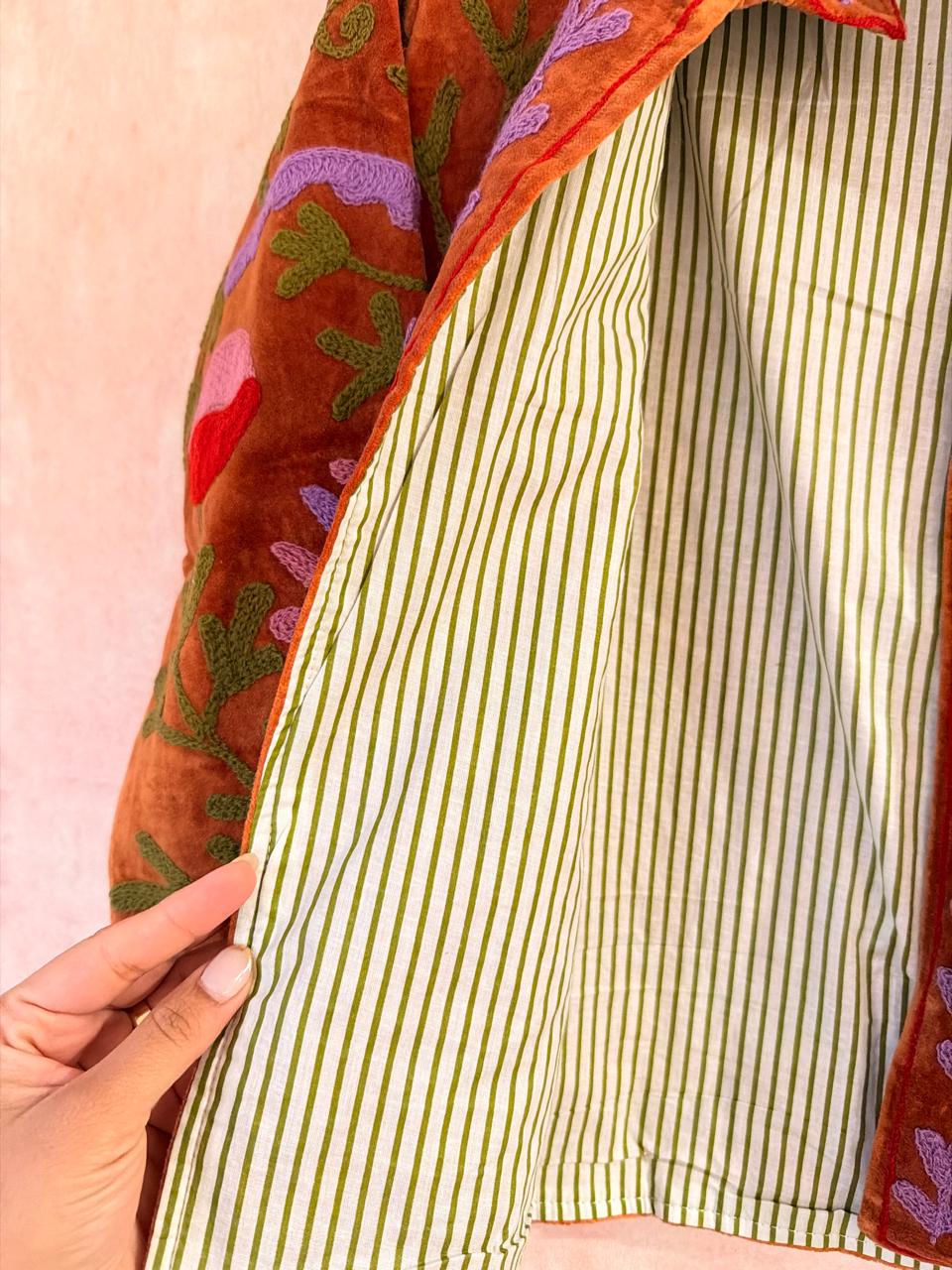 Rust Garden Embroidered Jacket