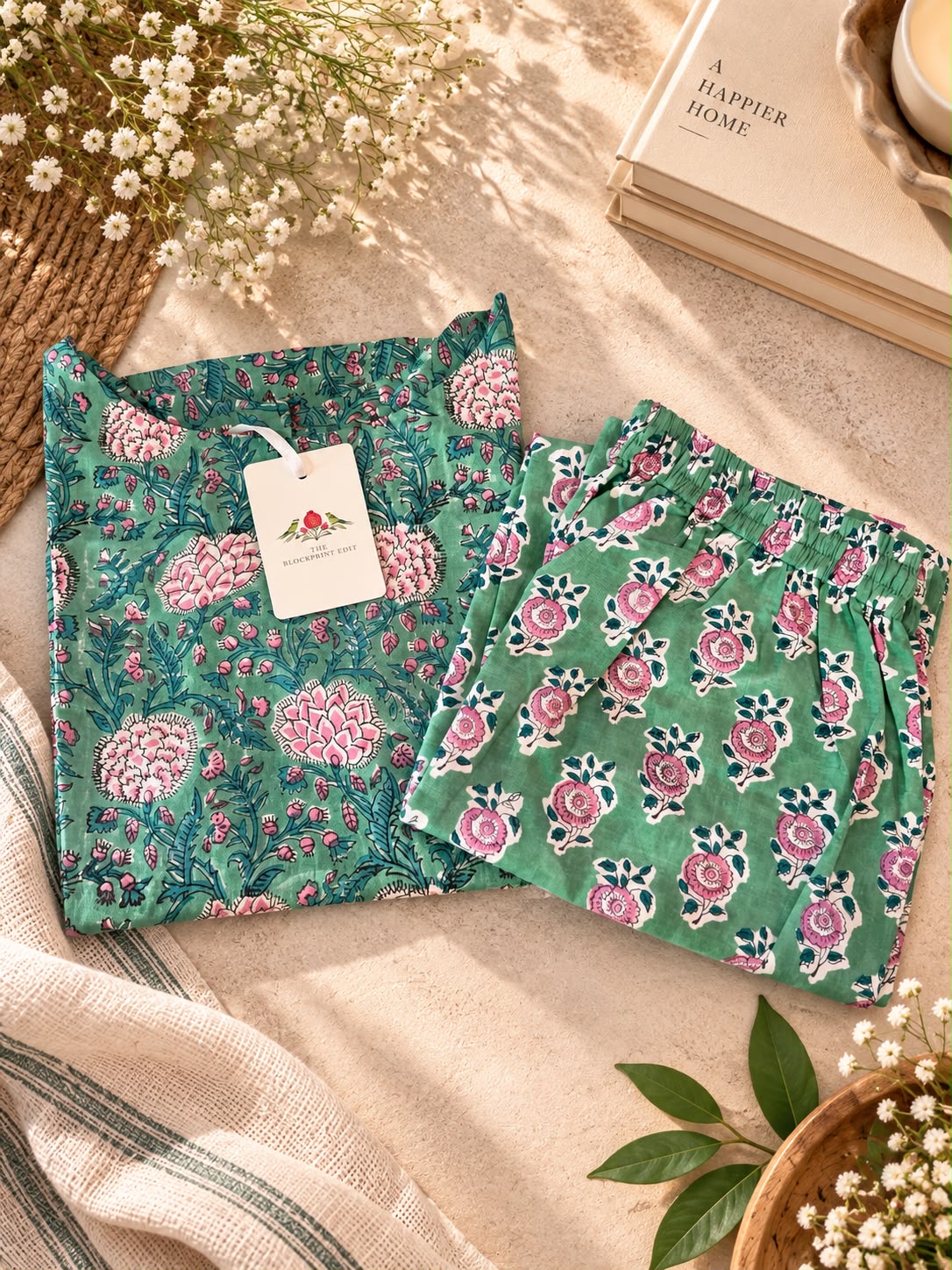 Sage Blossom Printed Co-ord Set