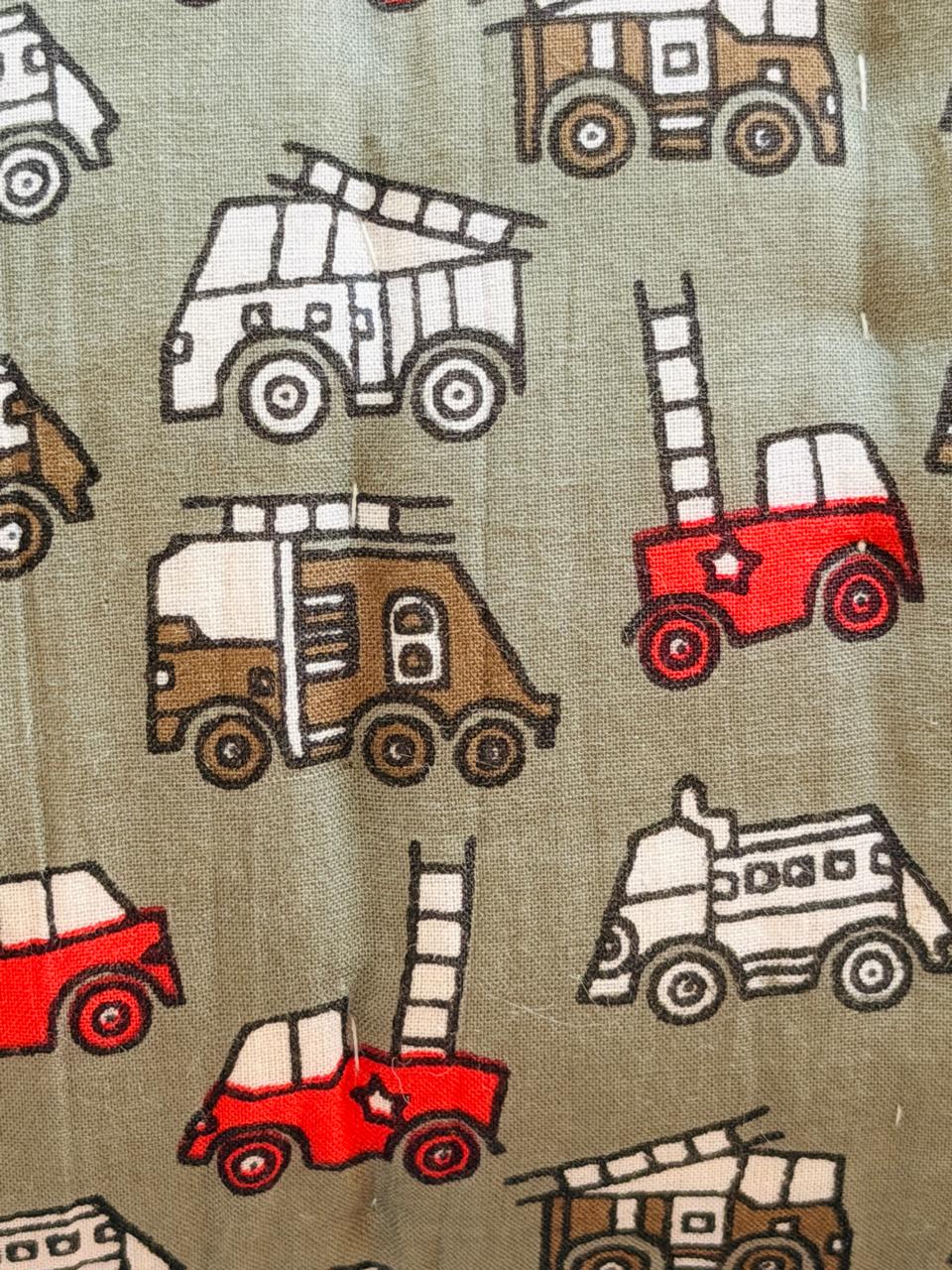 Fire Truck Lover Toddler Reversible Quilt